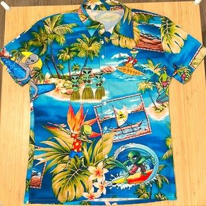 Tropical Alien Area 51 button down shirt